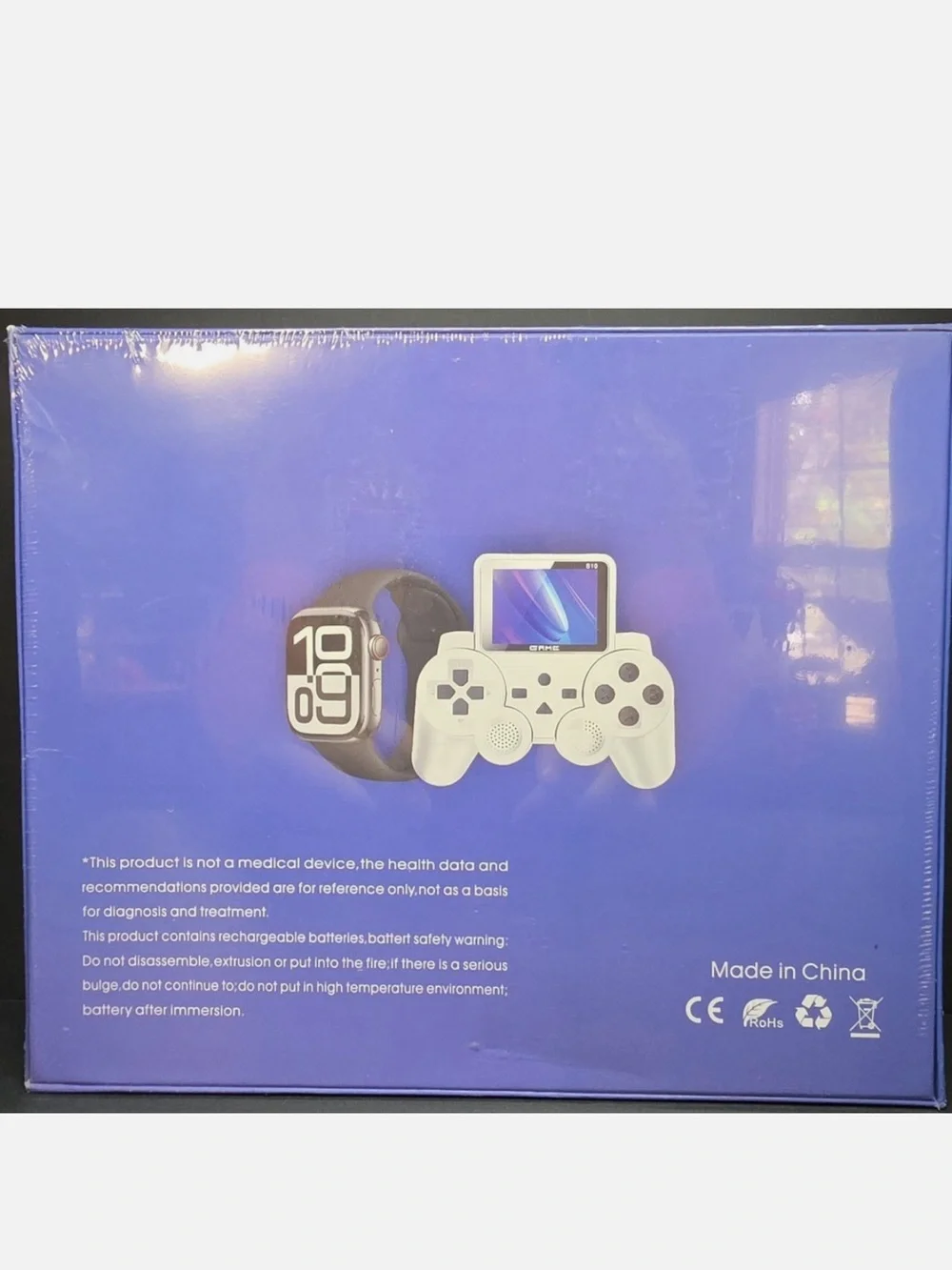HOT-5 White Portable Game Controller with Watch